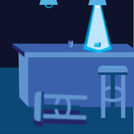 blue house - kitchen