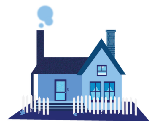 blue house - the house